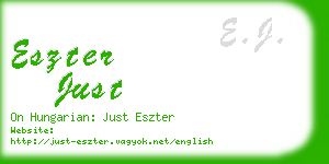 eszter just business card